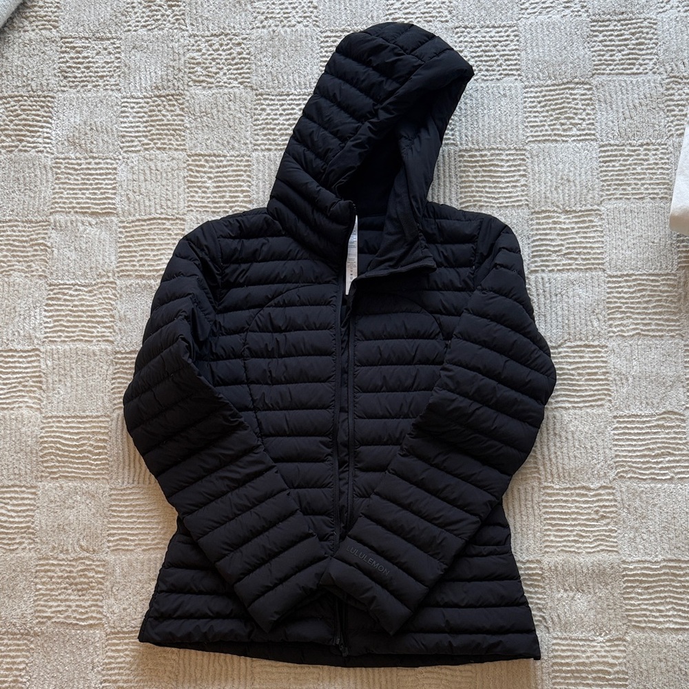 lululemon Black Hooded Puffer “Pack It Down” Jacket